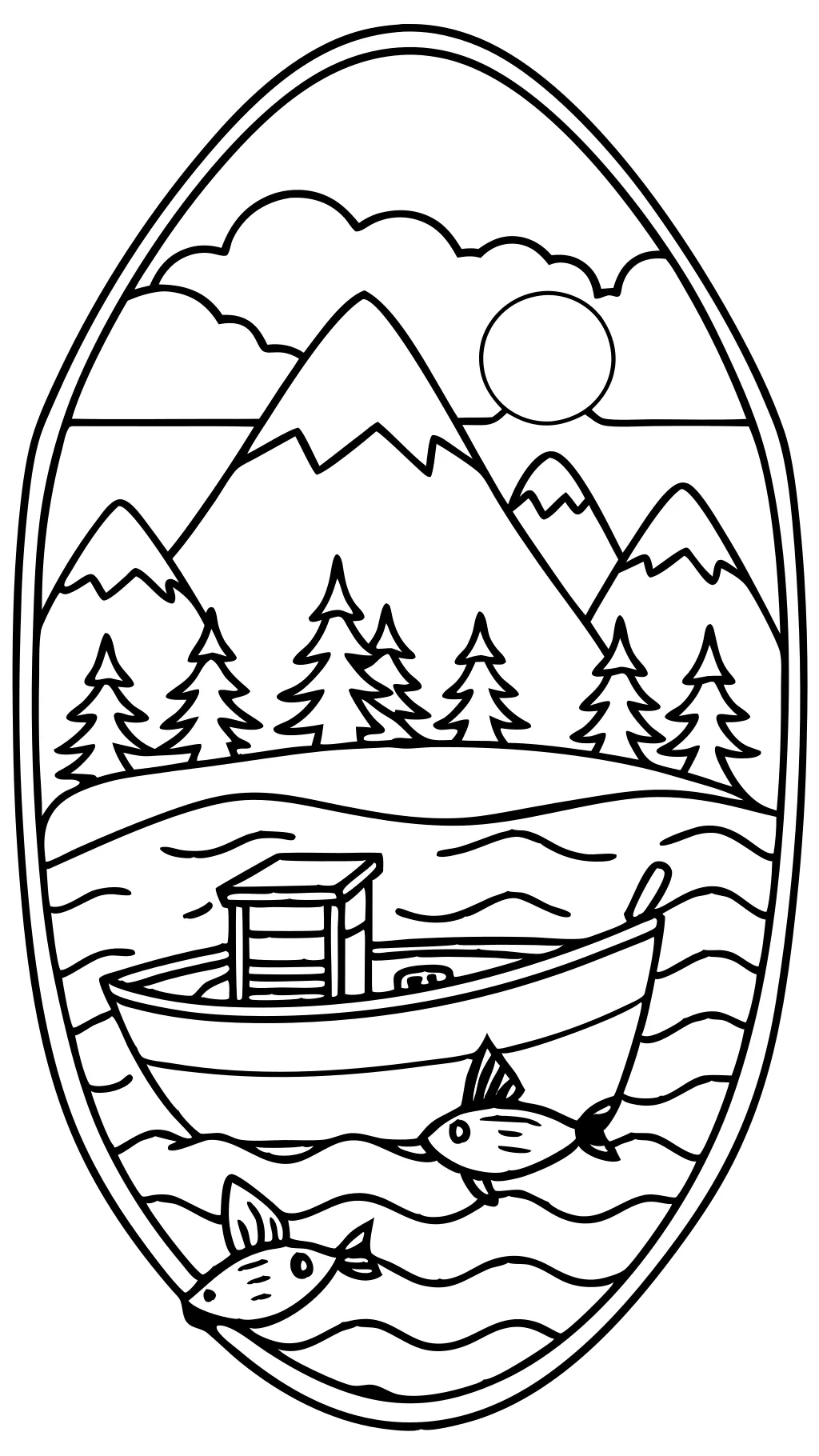 coloring pages fishing boat